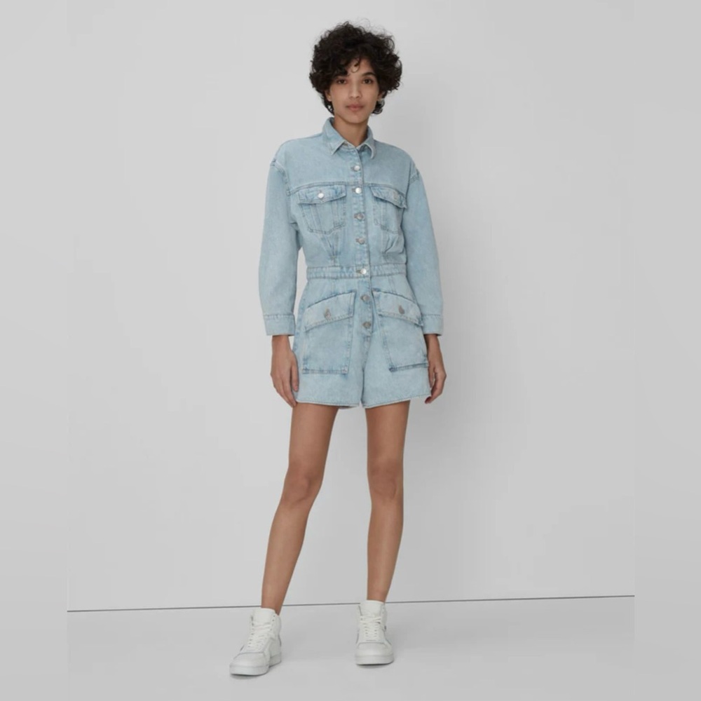 NWT FOR all 7 Mankind Light Blue Denim Romper ✨